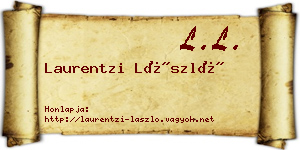 Laurentzi László névjegykártya