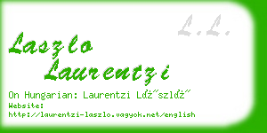 laszlo laurentzi business card